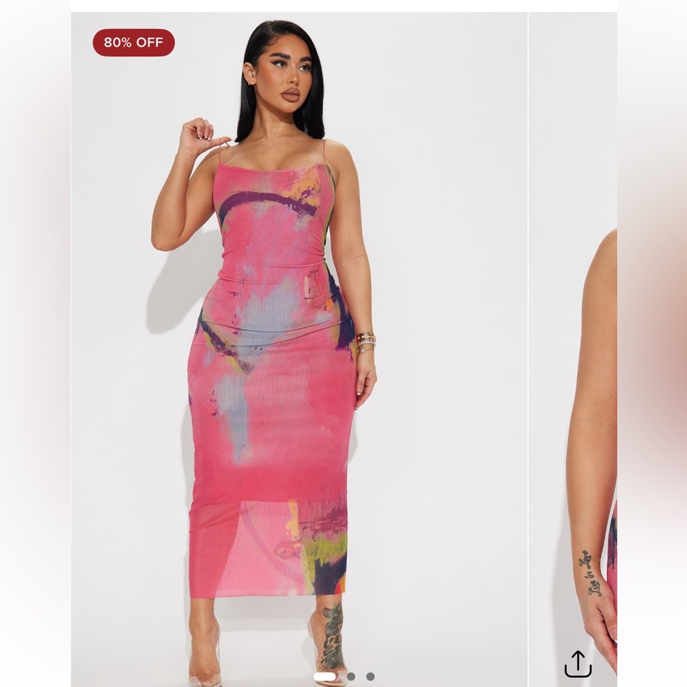 Fashion Nova 
Soleil Mesh Maxi Dress
Size Medium
Never worn